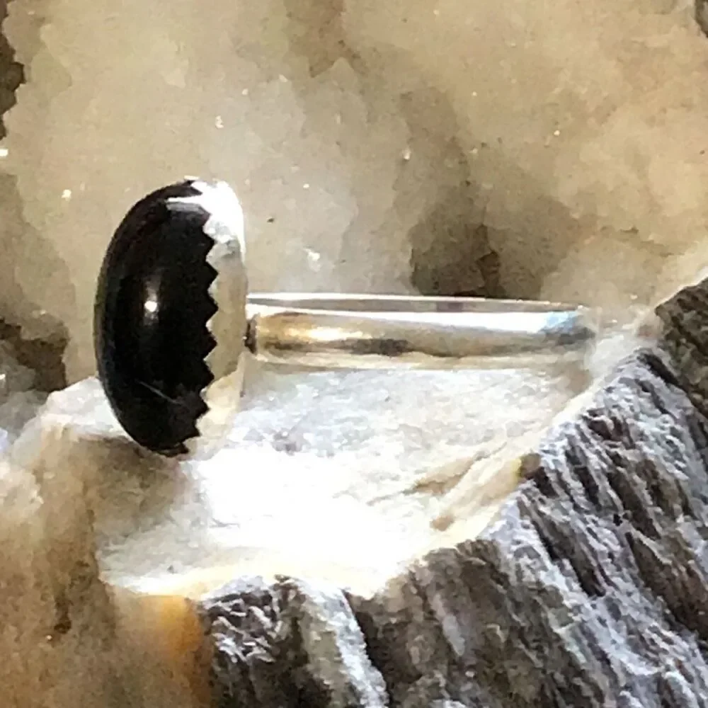 Ring, Garnet and Sterling Silver Ring, size 9, NEW, Handmade, Artisan - Picture 5 of 6